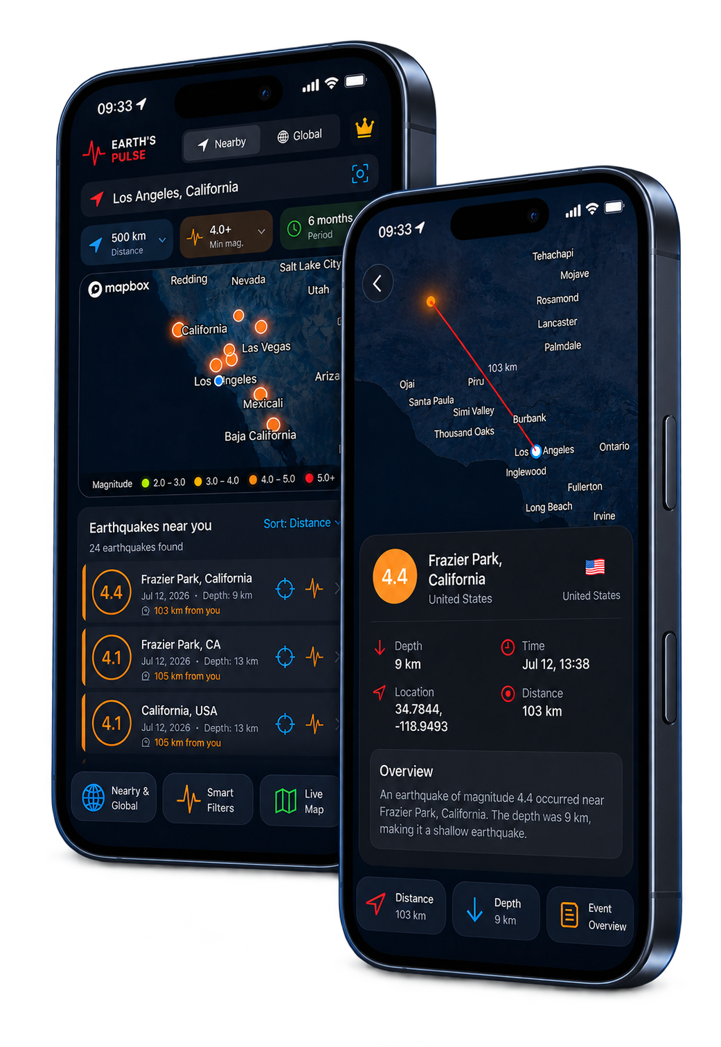Earth's Pulse app screenshot first